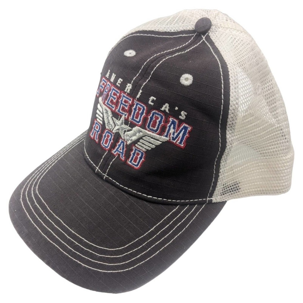 America's Freedom Road Brown & White Adjustable Hat Cap Mesh Snapback